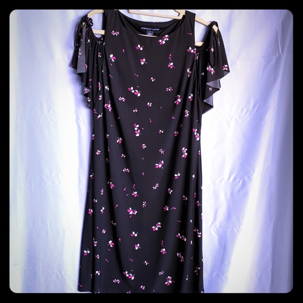 Jersey Knit open shoulder dress